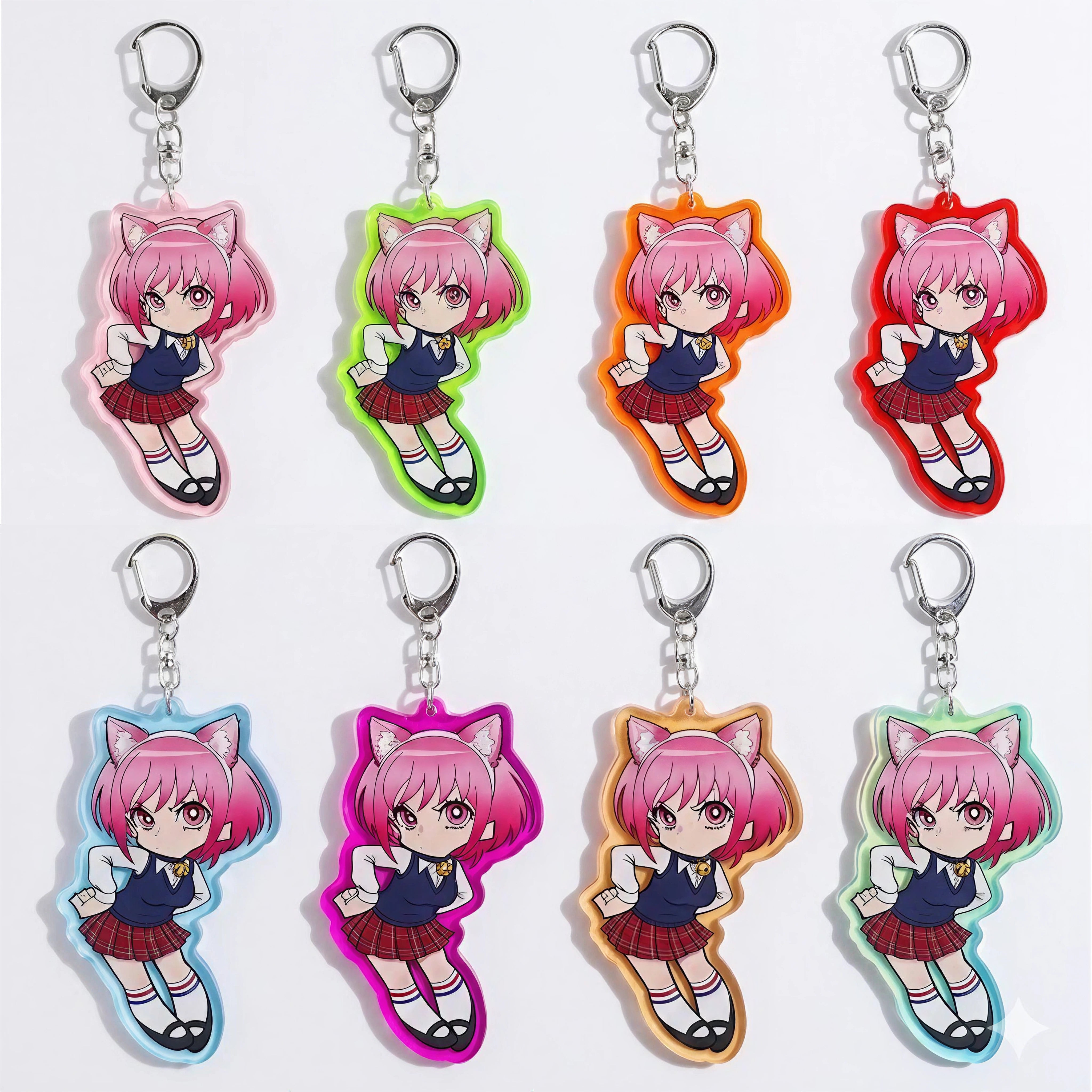 Custom Colored Edge Acrylic Keychains