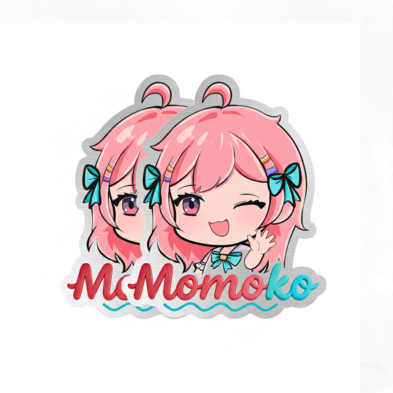 Custom Brushed Silver Stickers