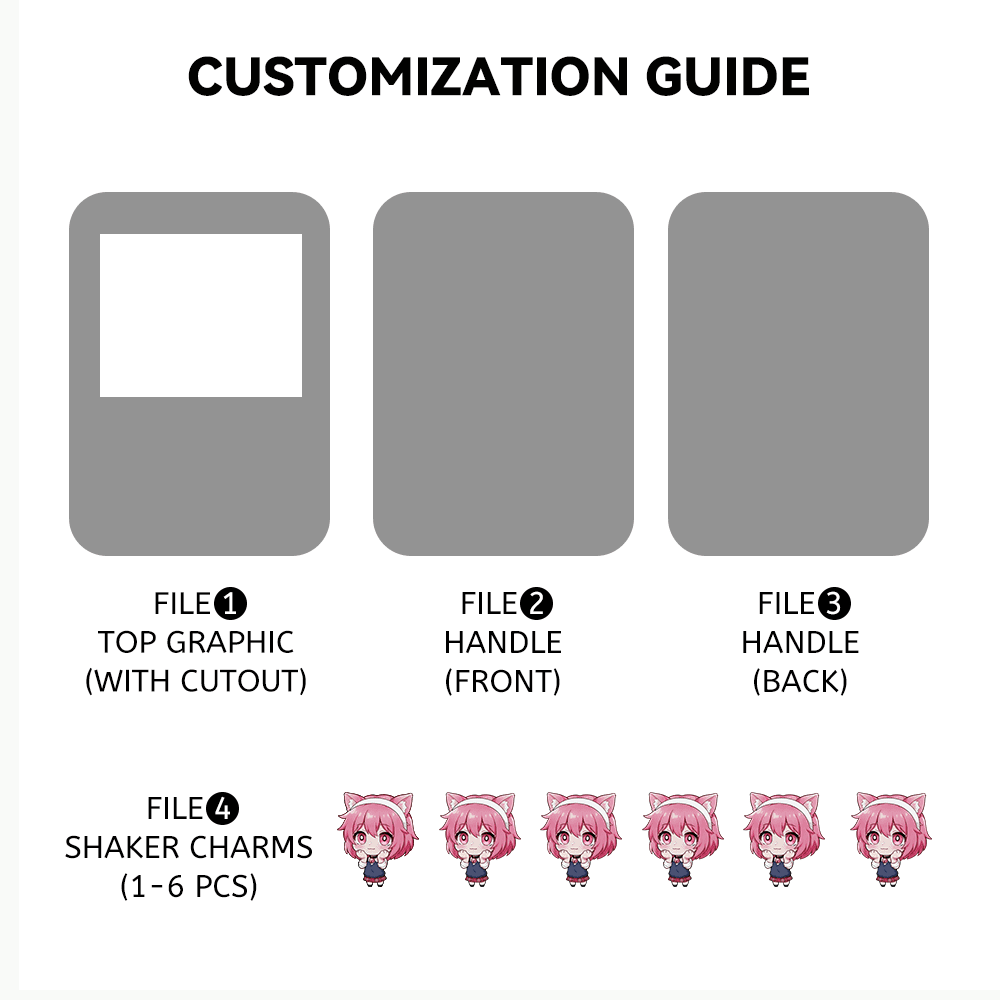 Custom Acrylic Shaker Keychains/Charms - Customew