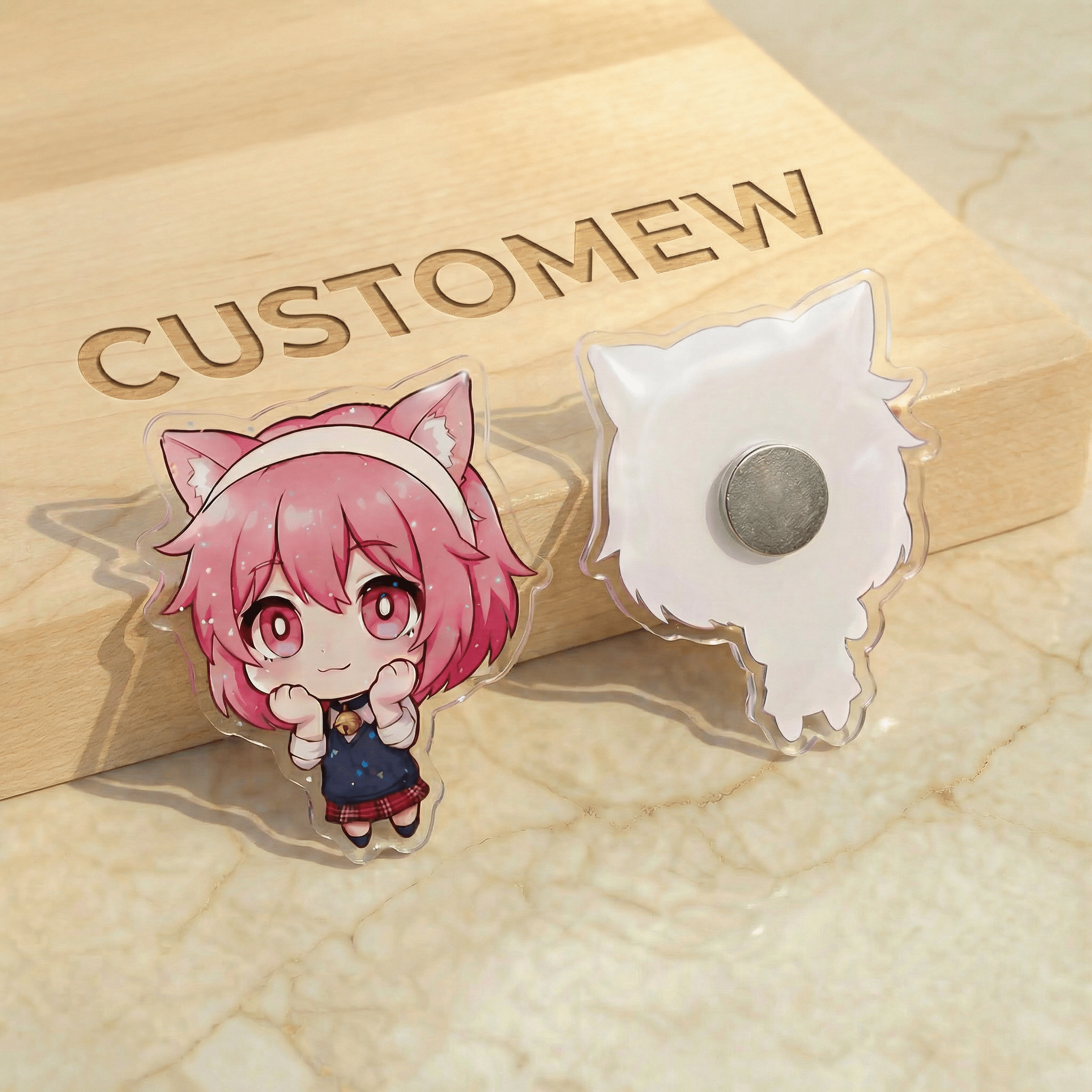 Custom Clear Acrylic Fridge Magnets - Customew