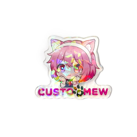 Custom Clear Acrylic Pins - Customew