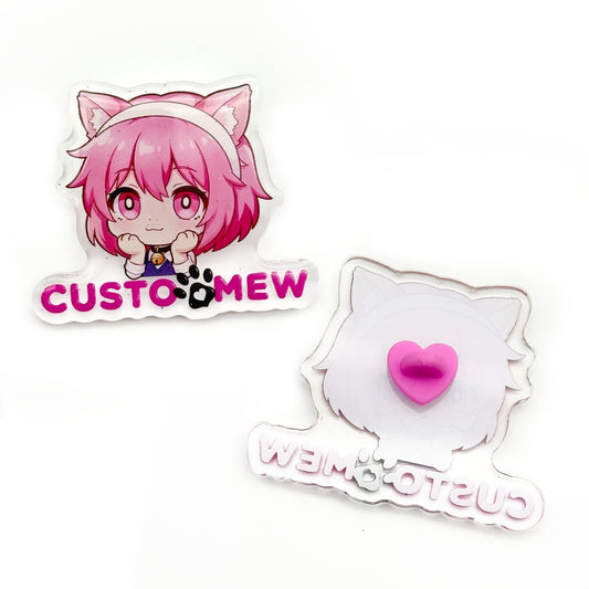 Custom Clear Acrylic Pins - Customew