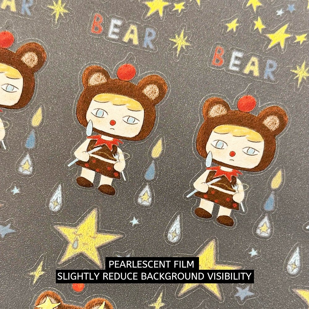 Custom Clear Transparent PET Vinyl Sticker Sheet - Customew