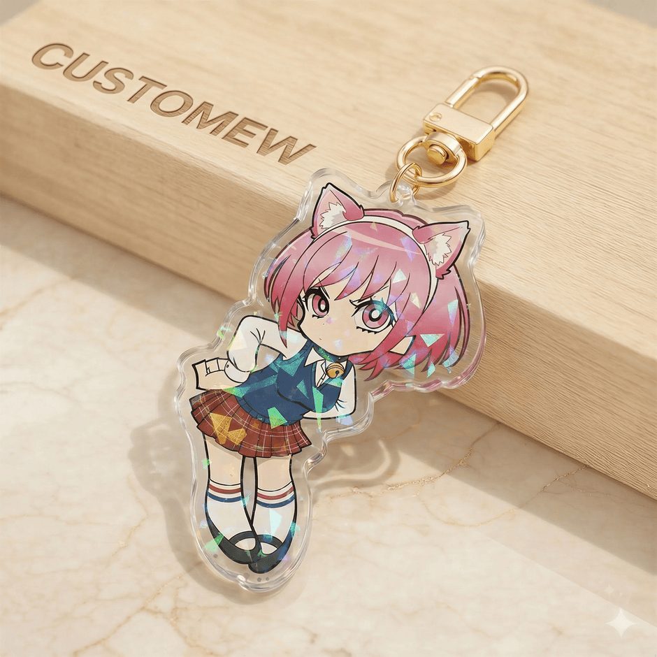 Custom Acrylic Keychains | 7+ Effects | No MOQ | Customew