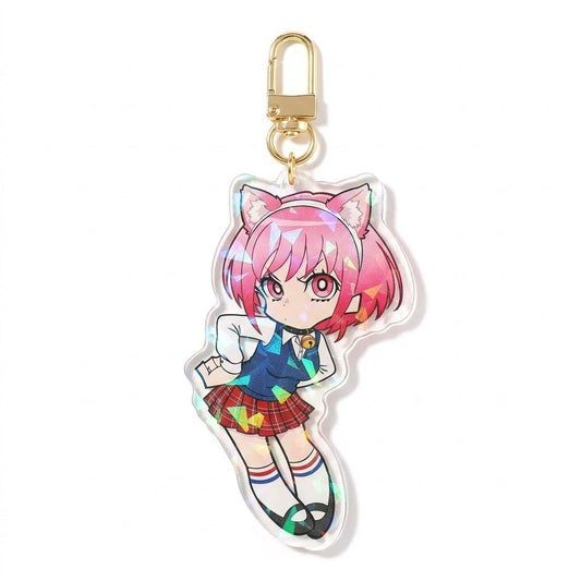 Custom glasses holo Acrylic keychain - Customew