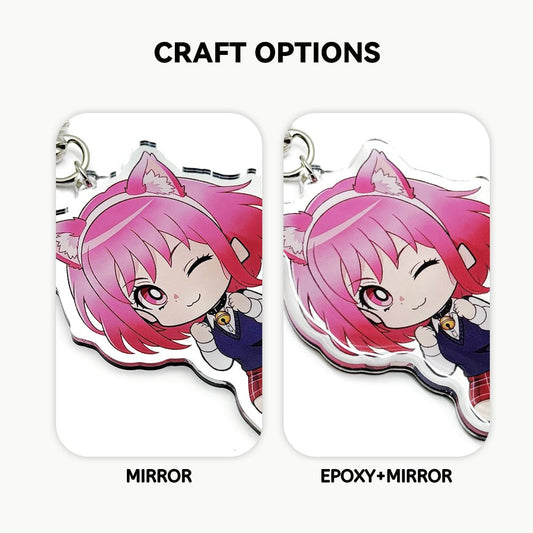 Custom Mirror Acrylic Keychains - Customew