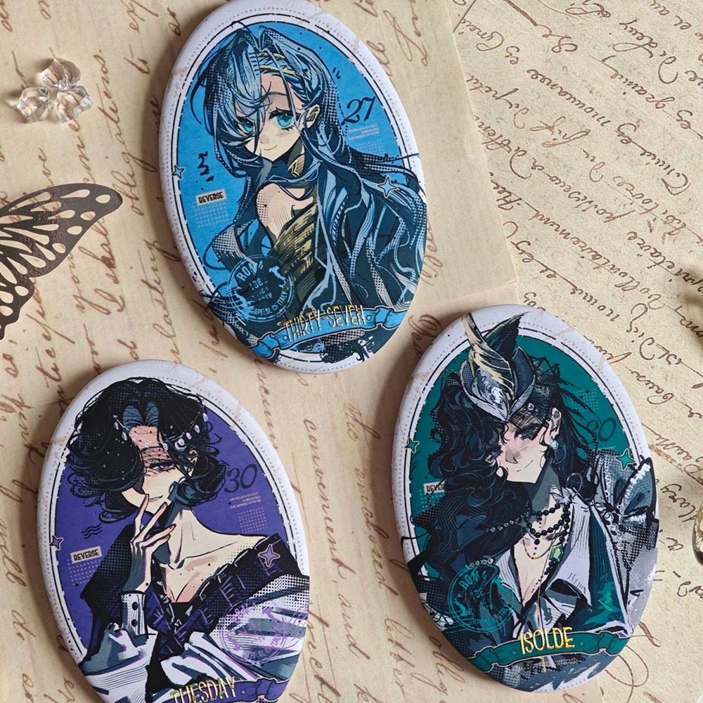 Custom Oval Button Pins - Customew