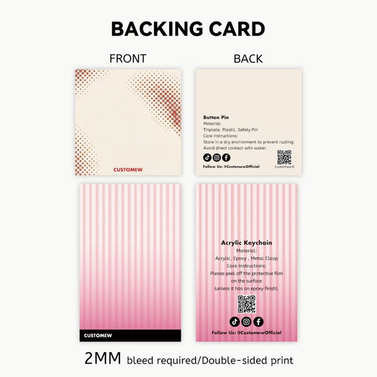 Custom Packaging Backing Cards - Customew
