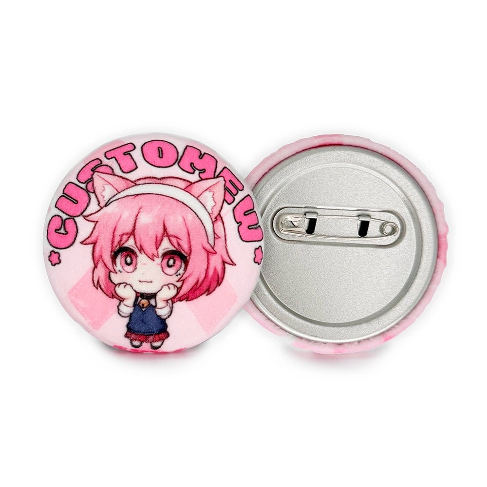 Custom Plush Button Pins - Customew