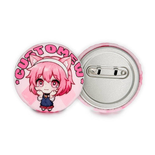 Custom Plush Button Pins - Customew