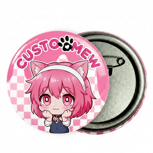 Custom Round Button Pins - Customew