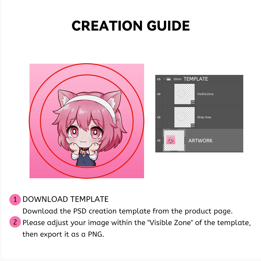 Custom Round Button Pins - Customew