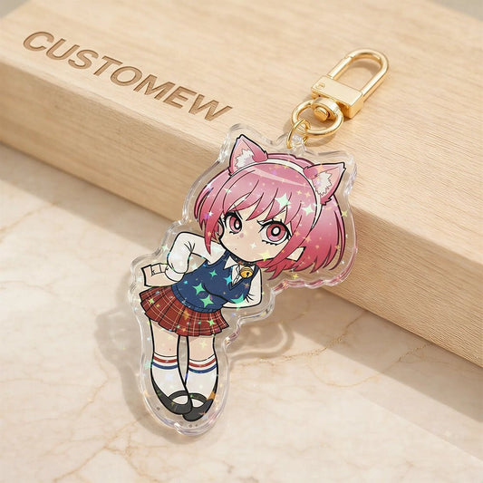 Custom Star holo Acrylic keychain - Customew