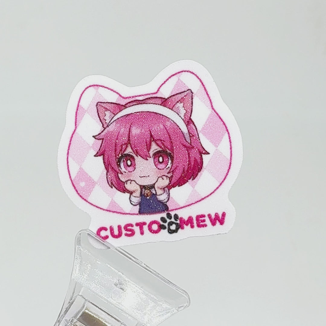 Custom Sand Glitter Frosted Stickers