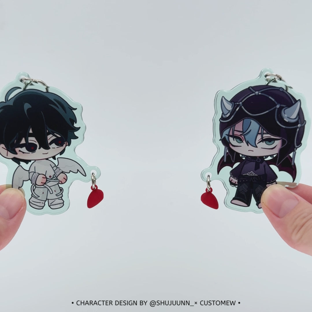 Custom Magnetic Heart Acrylic Keychains